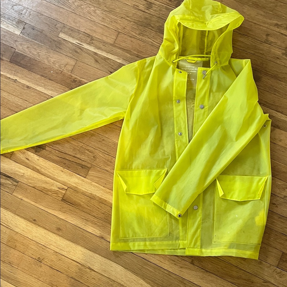 Rains Bright Yellow Hooded Jacket